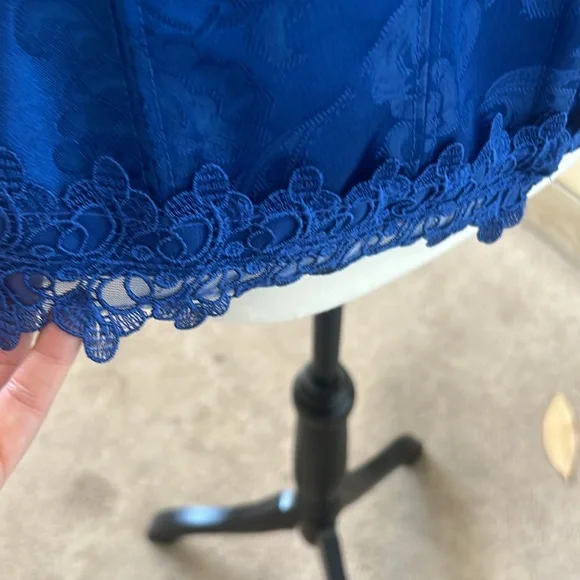 NWT Frederick's of Hollywood Royal Blue Corset SIZE 38 MED/LARGE - Picture 7 of 9
